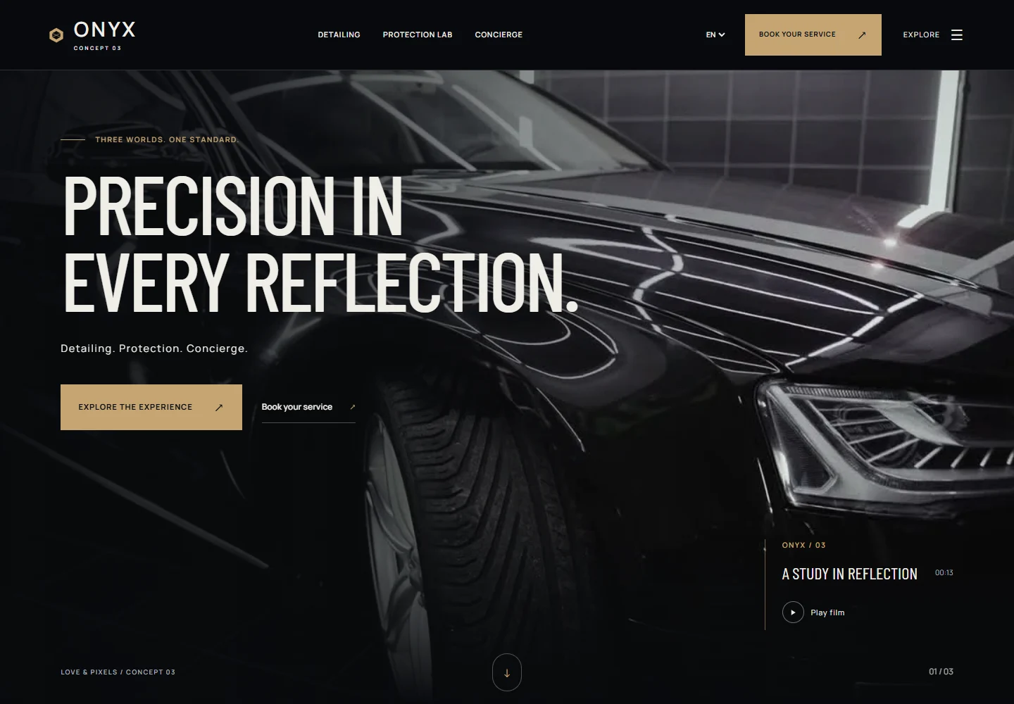 Onyx Auto Studio public concept demo, desktop viewport